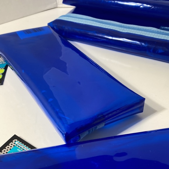 Blue Makeup Bag Pencil Case Zipper Organizer - Picture 10 of 11